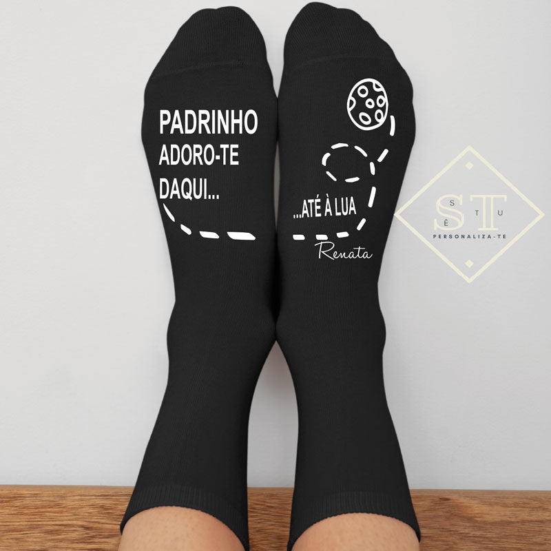 Meias Padrinho (Parentesco) Adoro-te Até à Lua